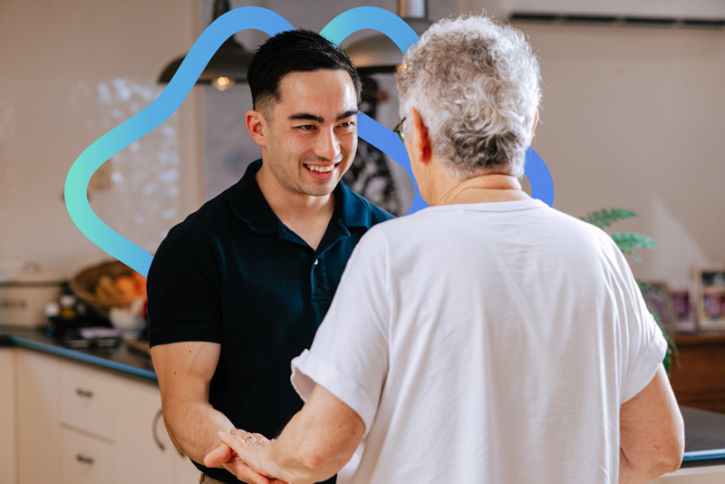 A BlueZone exercise scientist works with a client